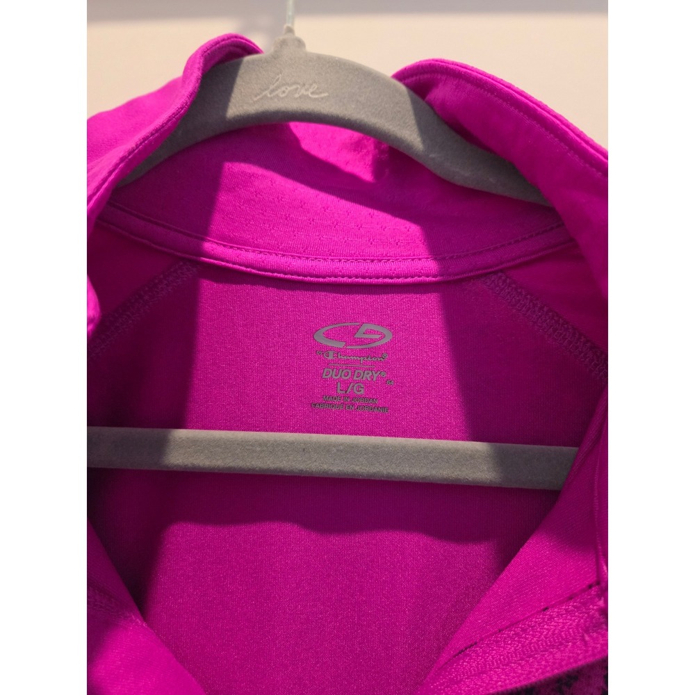 Champion DUODRY Quarter Zip Pullover Women's Athletic Top Purple Print - Picture 3 of 4